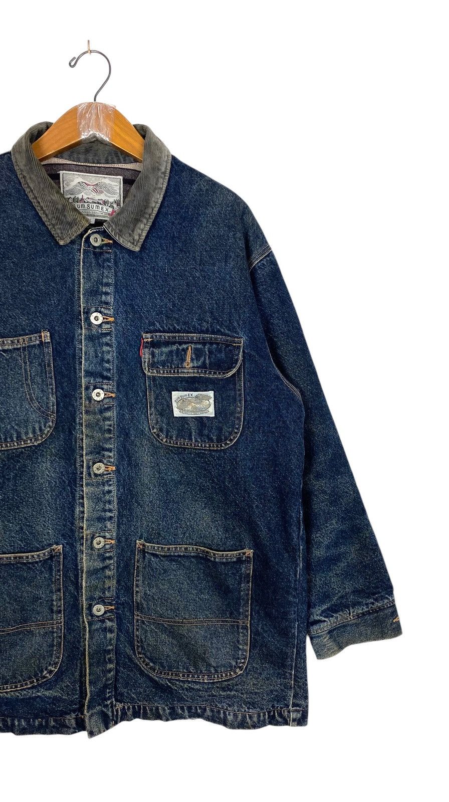 Japanese Brand Rare‼️ Vintage Gum Gumex Chore Denim Jacket Size US L / EU 52-54 / 3 - 3 Thumbnail