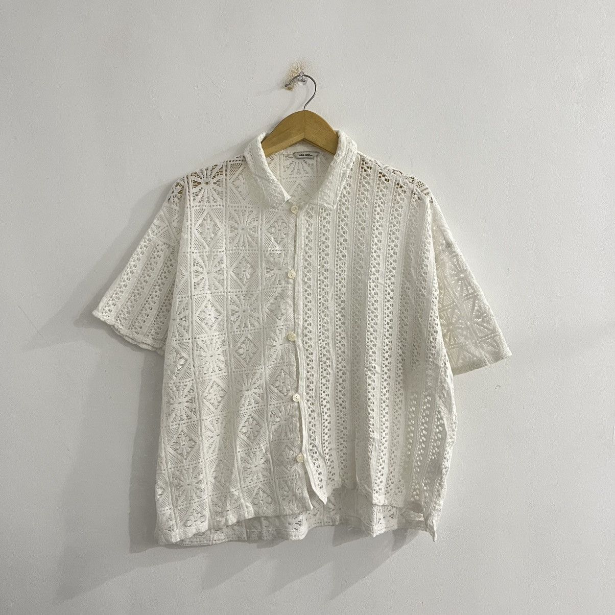 Issey Miyake Niko And Unique Crochet Shirt Size US M / EU 48-50 / 2 - 1 Thumbnail