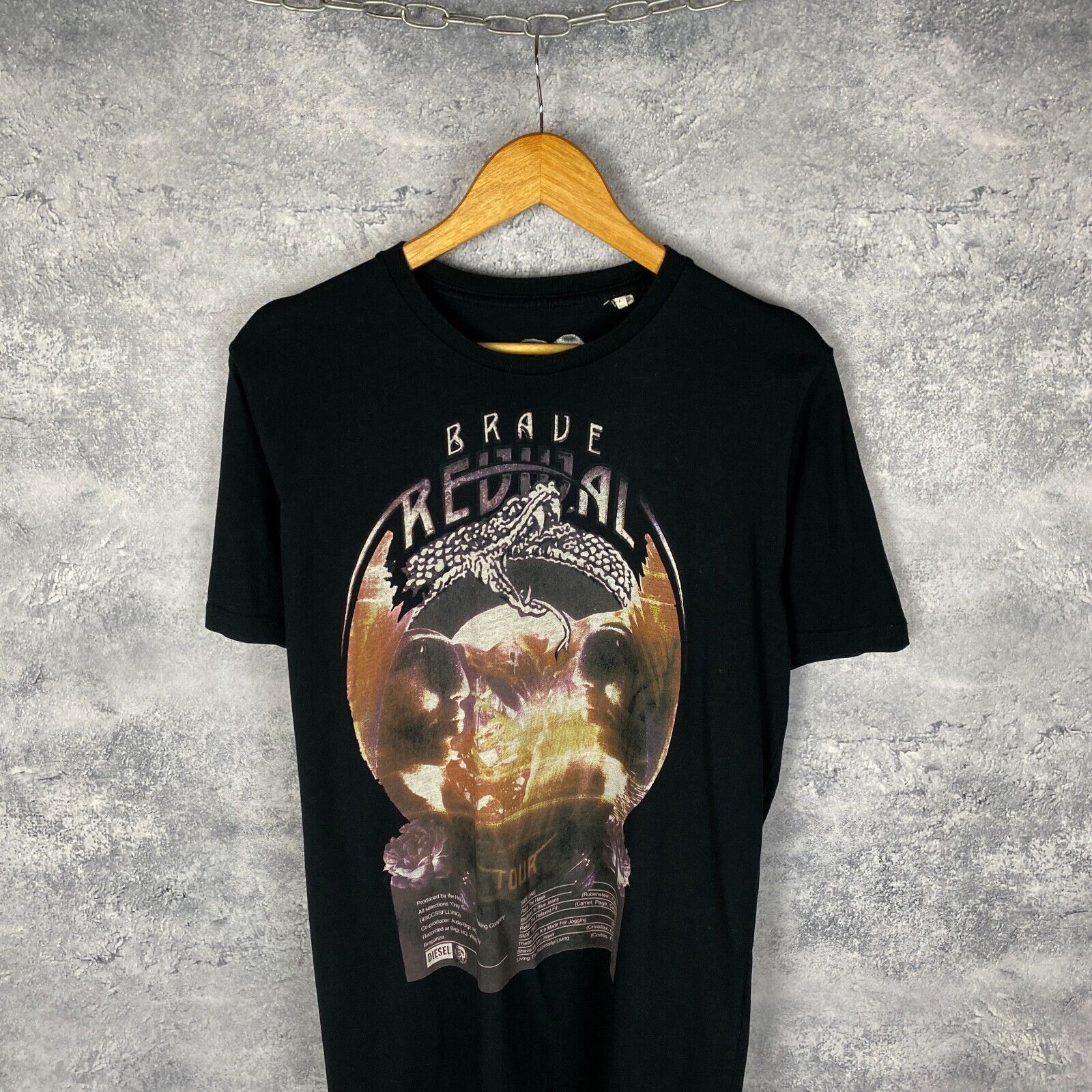 Diesel Diesel Tee Men's Size L Black Short Sleeve ` Size US L / EU 52-54 / 3 - 2 Thumbnail