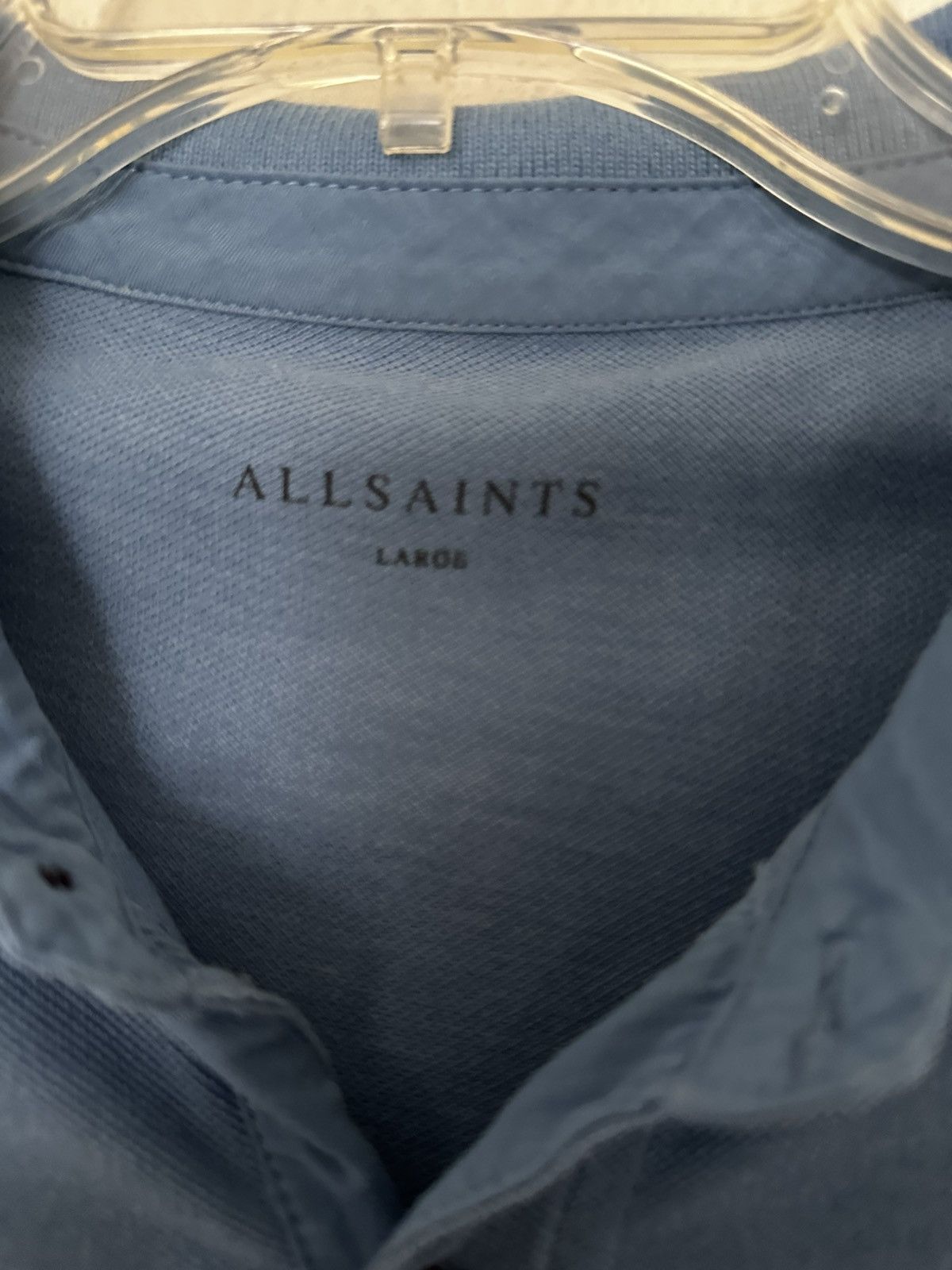Allsaints × Designer All saints light blue polo Size US L / EU 52-54 / 3 - 5 Thumbnail