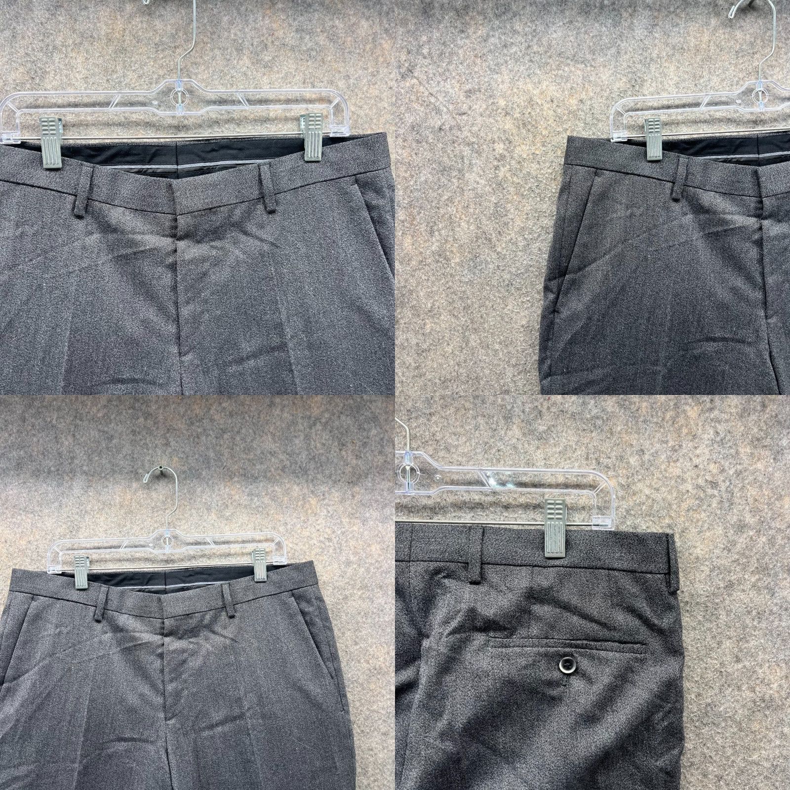 Hugo Boss Hugo Boss Pants Men 34R Grey Chino Pleated Dress Trousers Wool Viscose Straight Pocket Slashed Back Buttoned Size US 34 / EU 50 - 8 Thumbnail