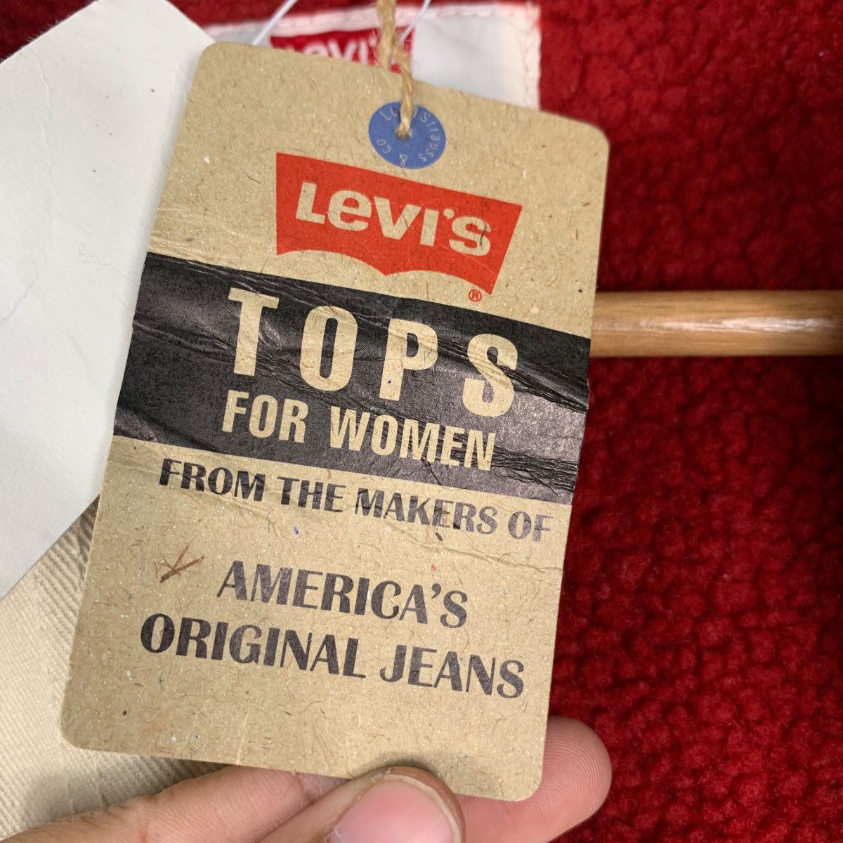 Levi's LEVIS Red Fleece Lined Beige Denim Jacket #1931-C84 Size M / US 6-8 / IT 42-44 - 19 Thumbnail
