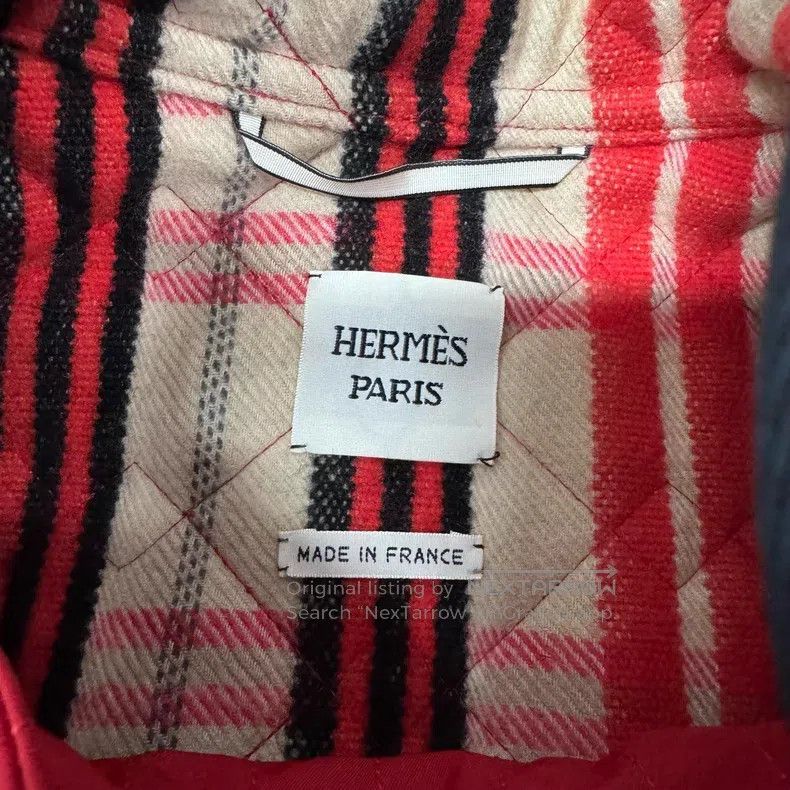 Hermes Hermes Red Quilted Winter Coat Size XXS / US 00 / IT 34 - 6 Thumbnail