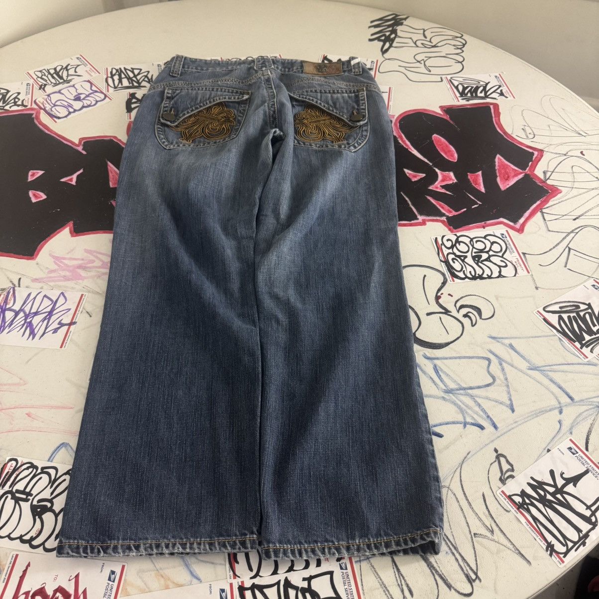 Japanese Brand Kanji Collection Denim Jeans Size US 38 / EU 54 - 6 Thumbnail