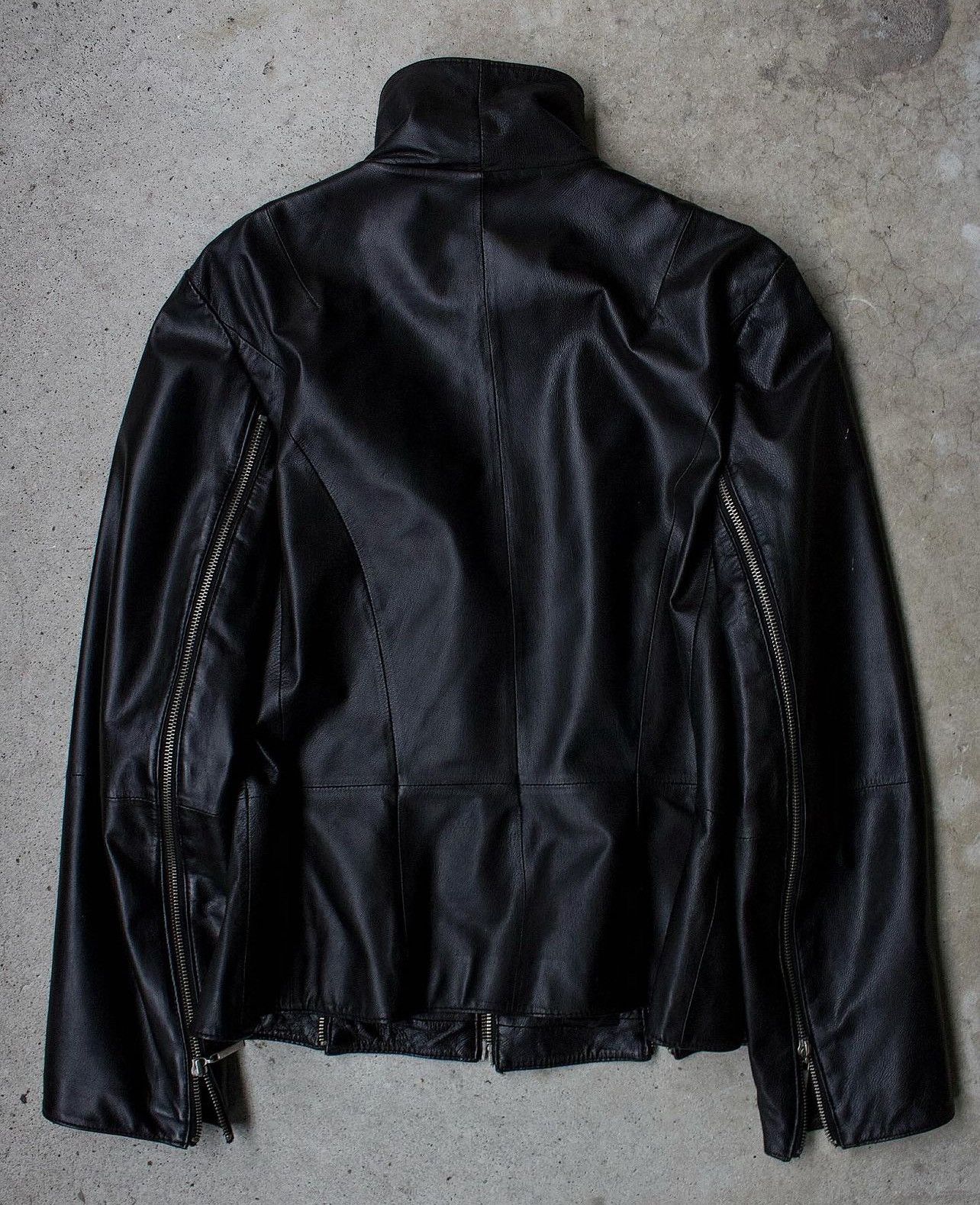 Designer Vintage Y2K Apanage Multi-zip Moto Leather Jacket Size US S / EU 44-46 / 1 - 4 Thumbnail