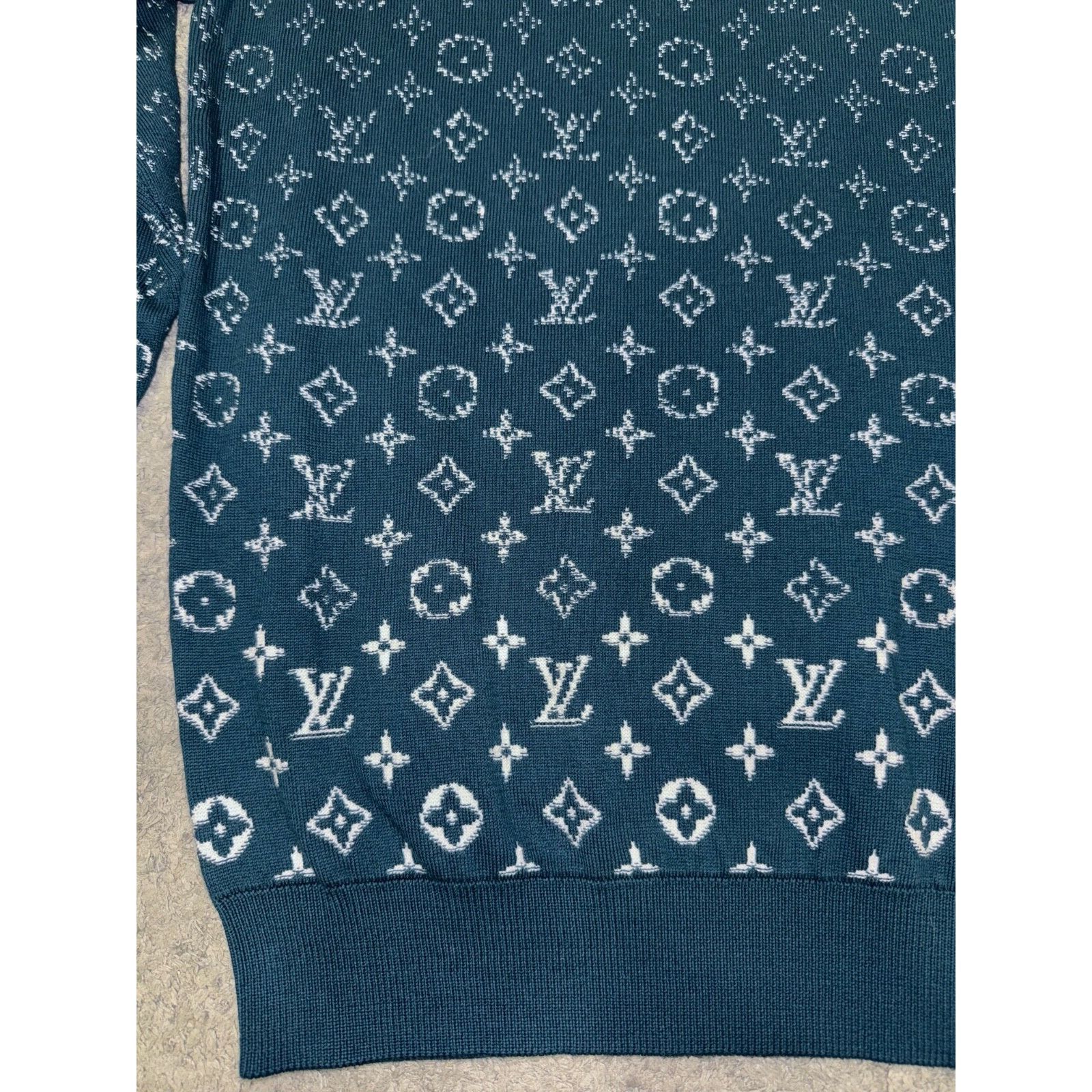 Louis Vuitton Louis Vuitton Canard Teal White Logo Crewneck Sweater M Size US M / EU 48-50 / 2 - 6 Thumbnail