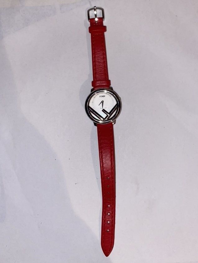 Fendi Fendi Run Away 28mm White Dial Red Strap Watch Size ONE SIZE - 1 Thumbnail