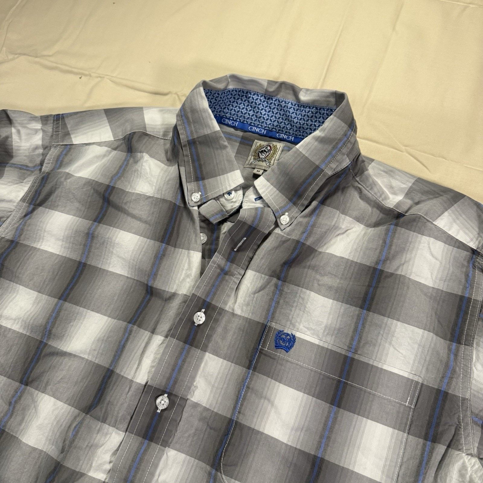 CINCH Cinch Mens Gray Plaid Button Down Western Size Medium Size US M / EU 48-50 / 2 - 1 Thumbnail