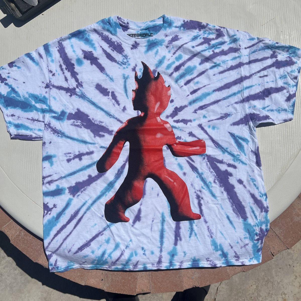Travis Scott 2021 Travis Scott Astroworld fest “Flame” tiedye T Size US XL / EU 56 / 4 - 1 Thumbnail