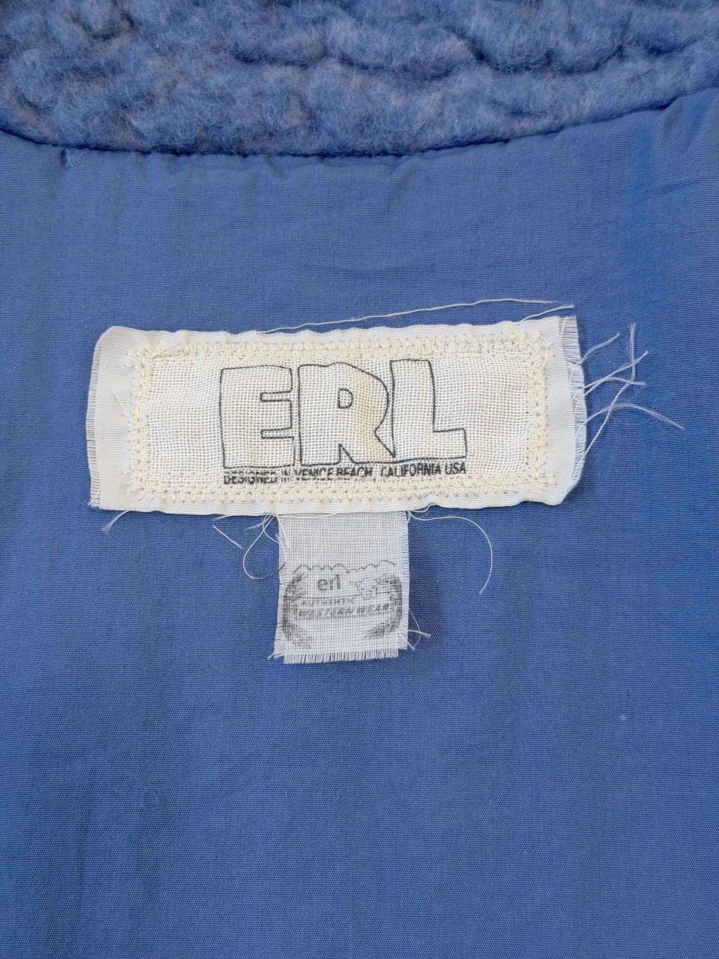ERL ERL Blue Fleece & Lamb Wool Embroidered Varsity Jkt Size L / US 10 / IT 46 - 6 Thumbnail