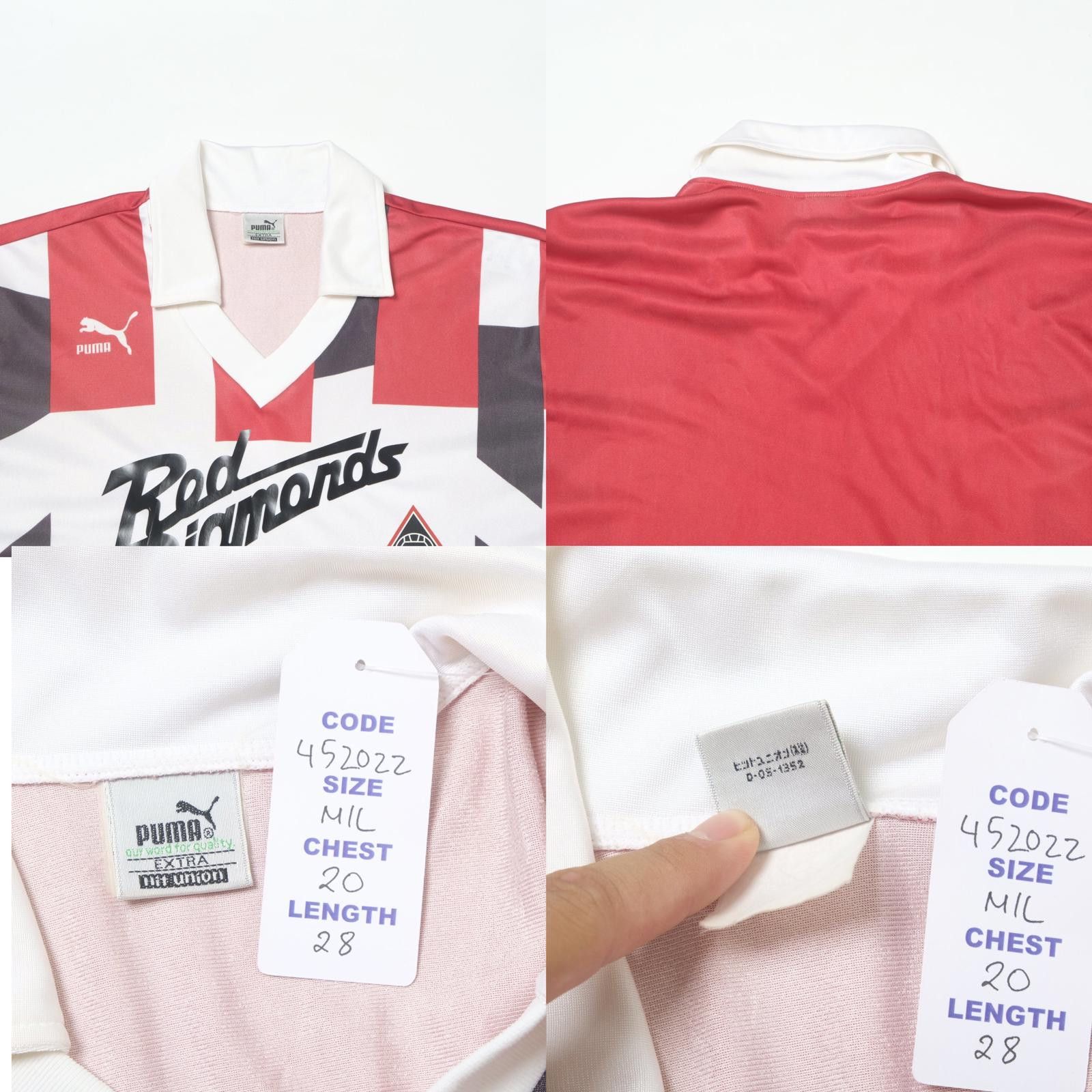 Puma 1992 Urawa Red Diamonds Home Shirt Puma J-League (M/L) Size US M / EU 48-50 / 2 - 4 Thumbnail