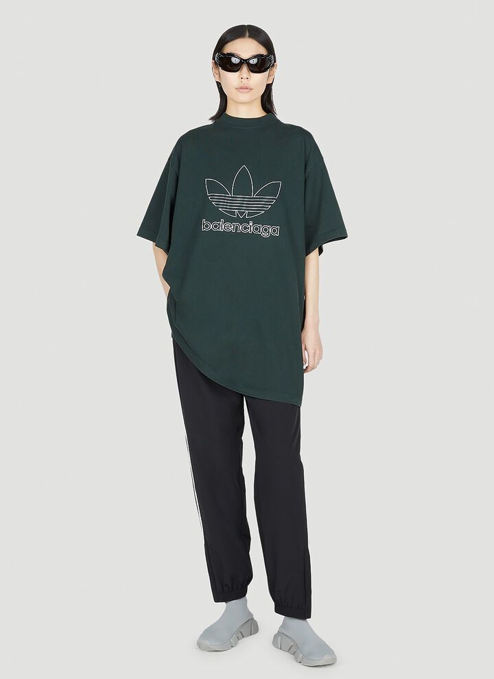 Adidas × Balenciaga o1la1rc1a0924 Regular Tracksuit Pants in Black/White Size 28" / US 6 / IT 42 - 2 Thumbnail