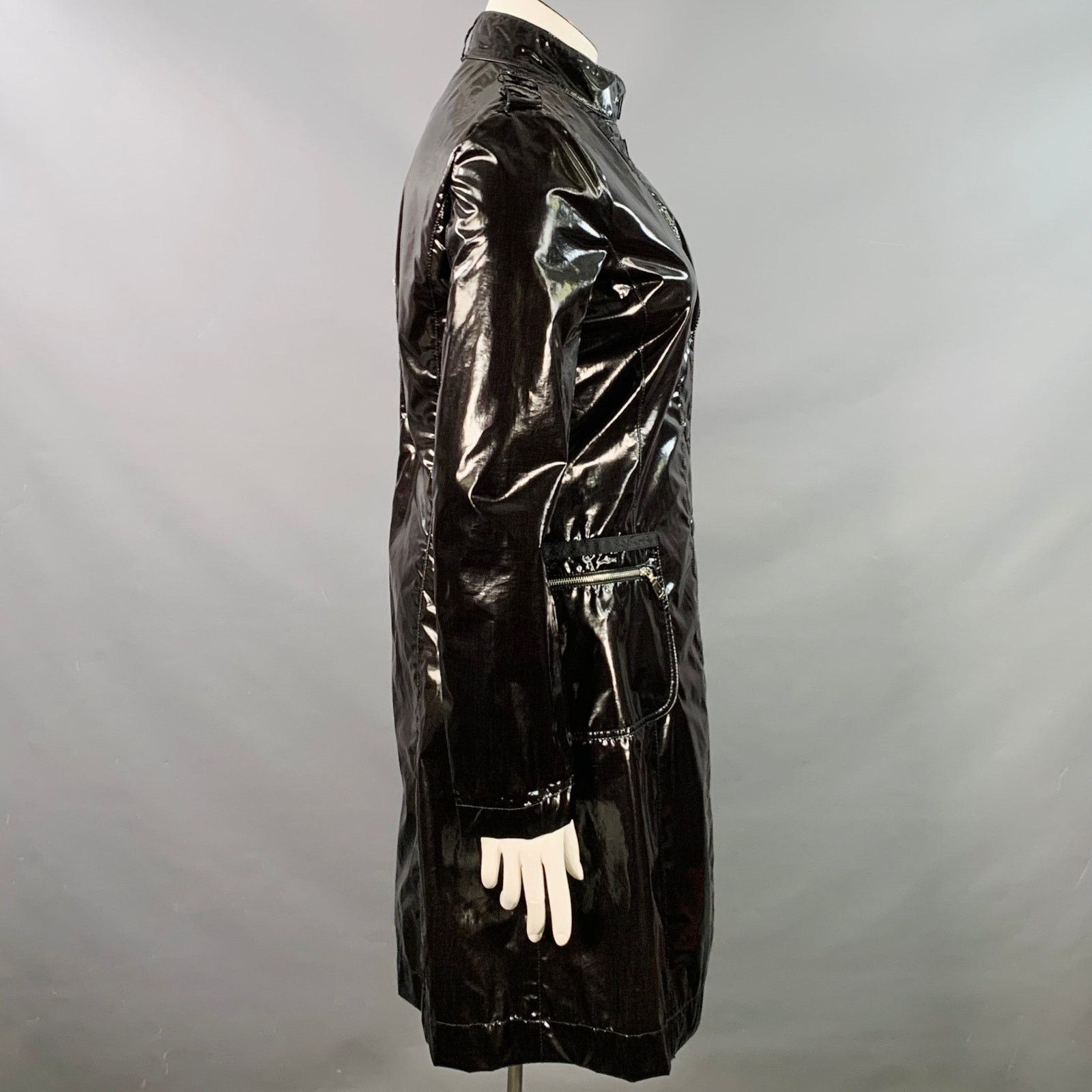 Emporio Armani Black Polyester Cotton Epaulets Zip Pockets Hidden Snaps Size XL / US 12-14 / IT 48-50 - 5 Thumbnail