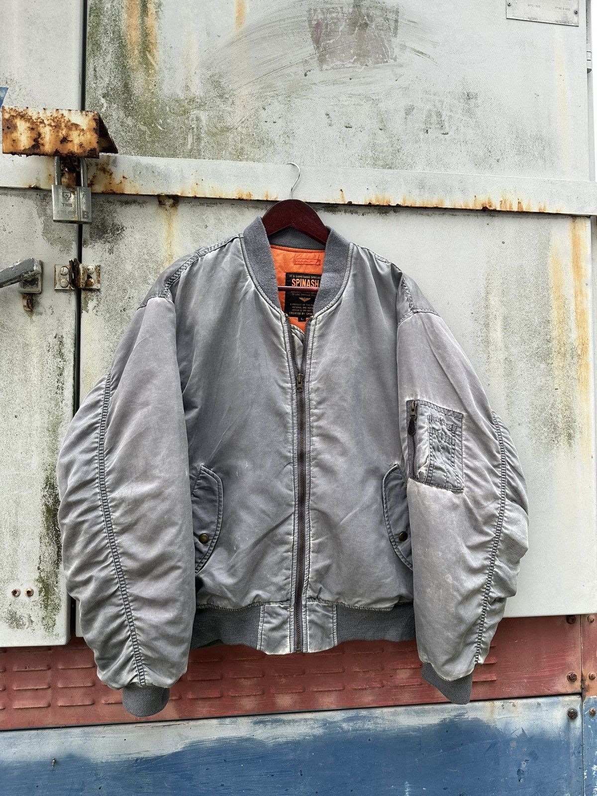 Vintage 🪖Vintage Faded Spinash MA-1 Man Intermediate Bomber Jacket Size US L / EU 52-54 / 3 - 3 Thumbnail