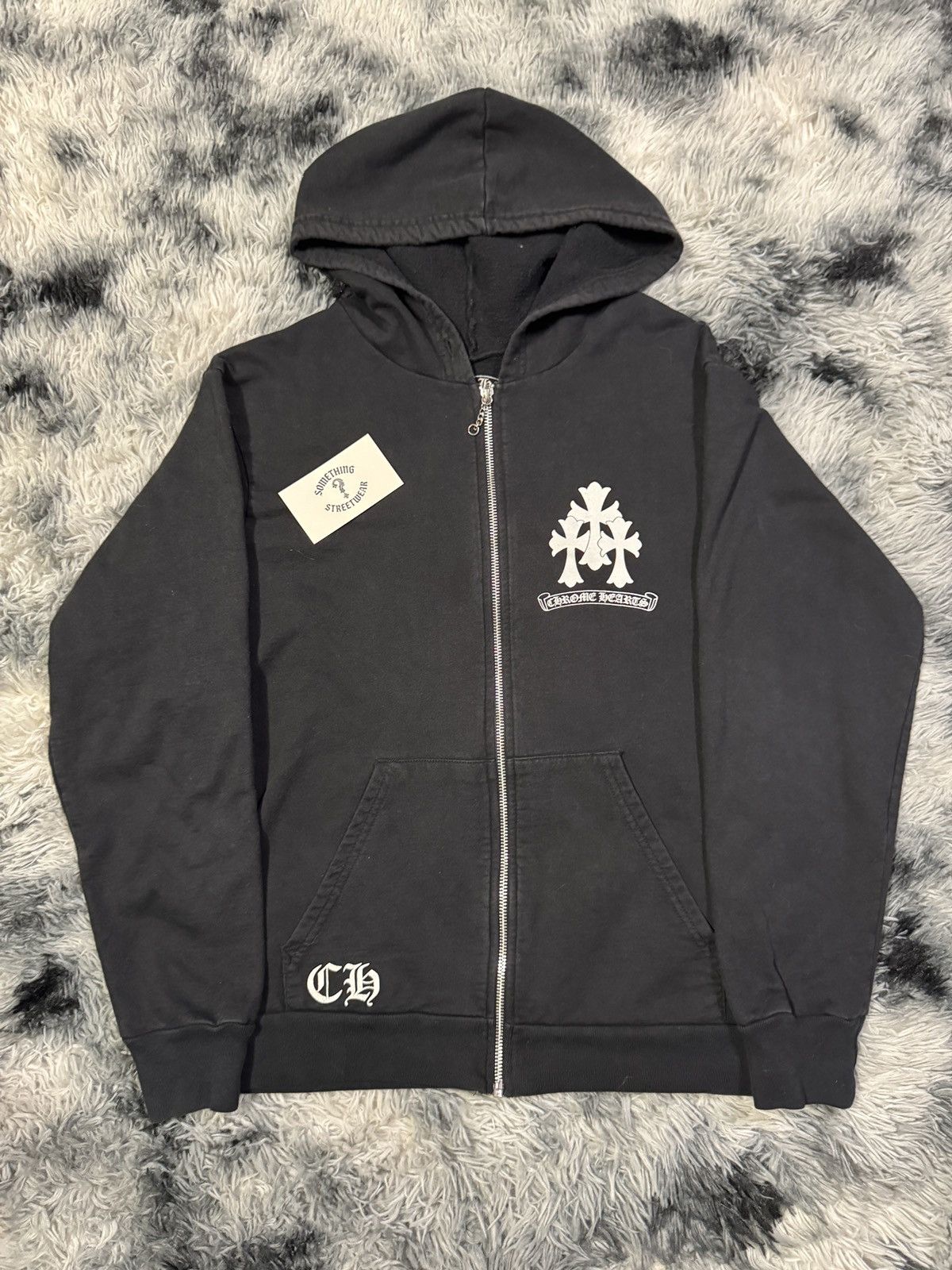 Chrome Hearts Black Triple Cross Zip Up