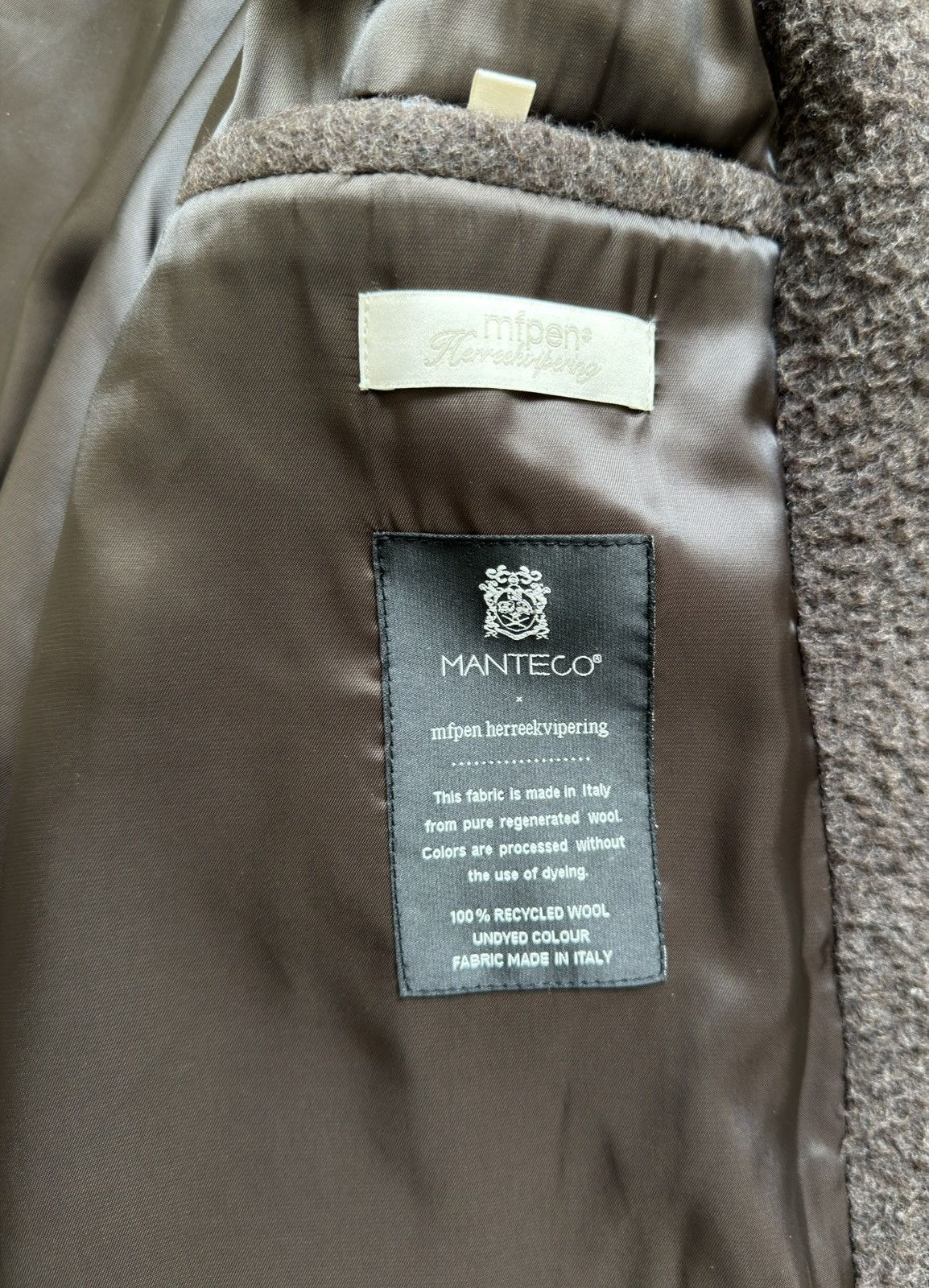 Mfpen Brushed Brown Wool Boxy Over Coat Size US M / EU 48-50 / 2 - 12 Thumbnail