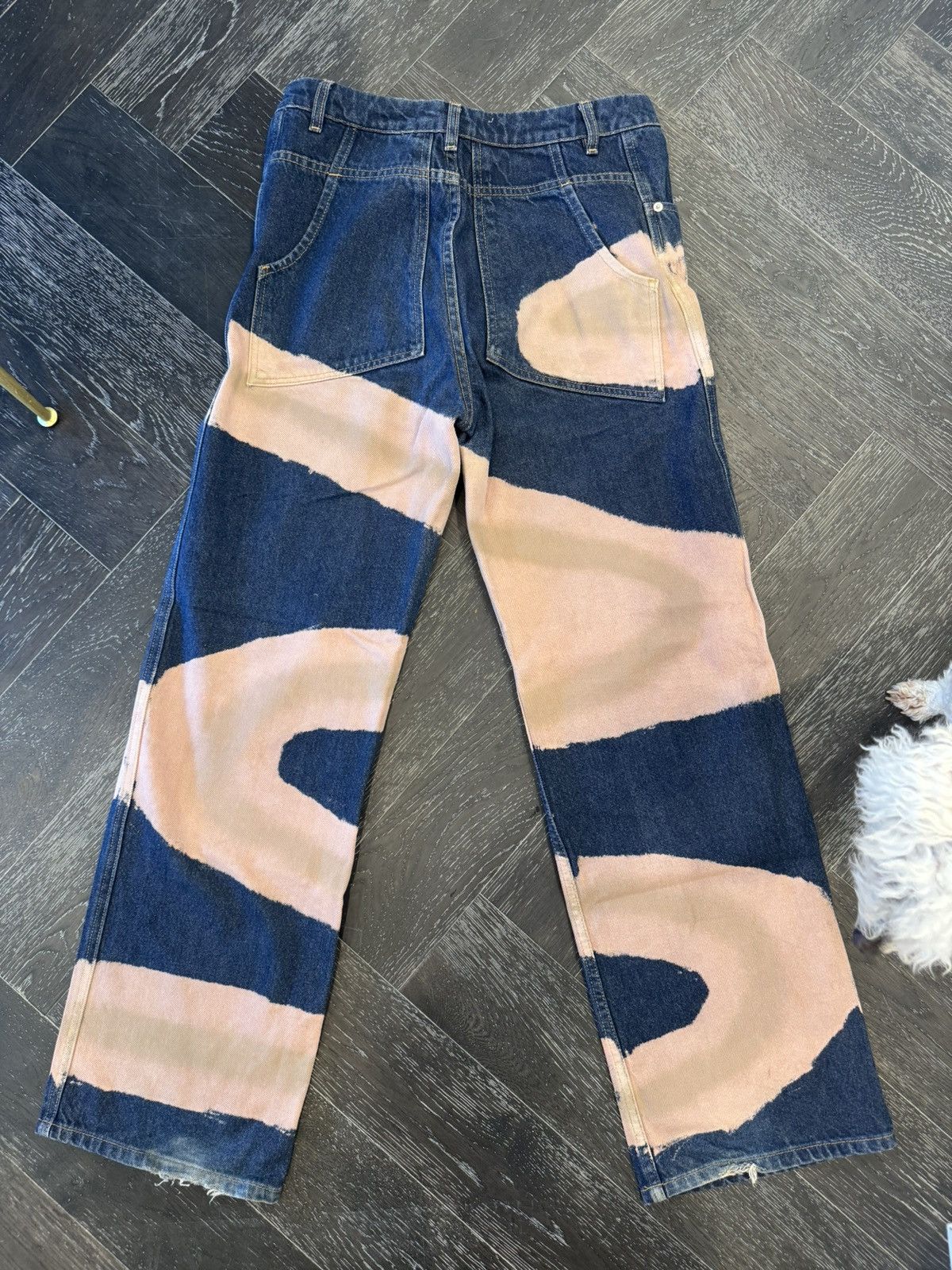 Eckhaus Latta Eckhaus latta denim jeans with pink paint Size US 31 - 5 Thumbnail