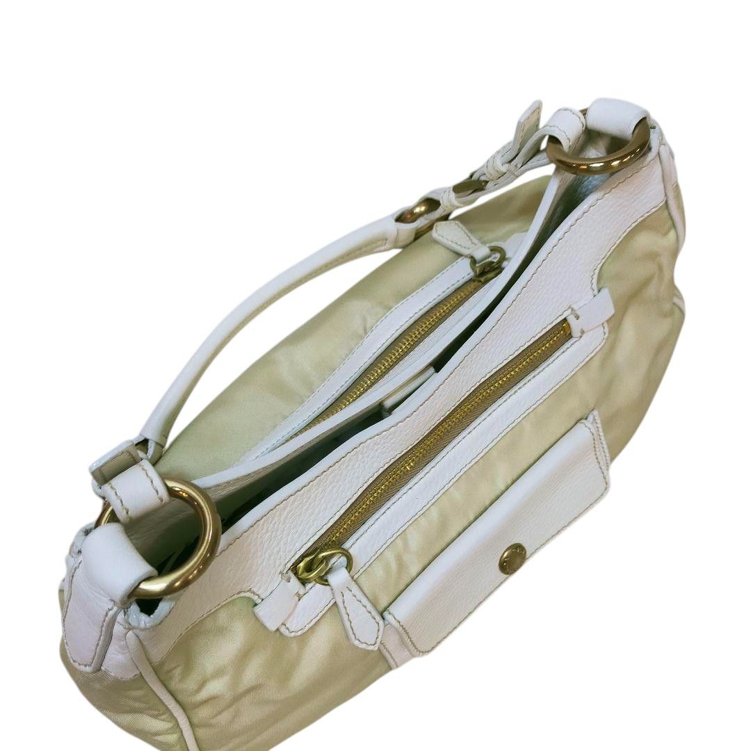 Prada Prada - One Shoulder Bag Triangle Logo Leather White Handbag Size ONE SIZE - 5 Thumbnail