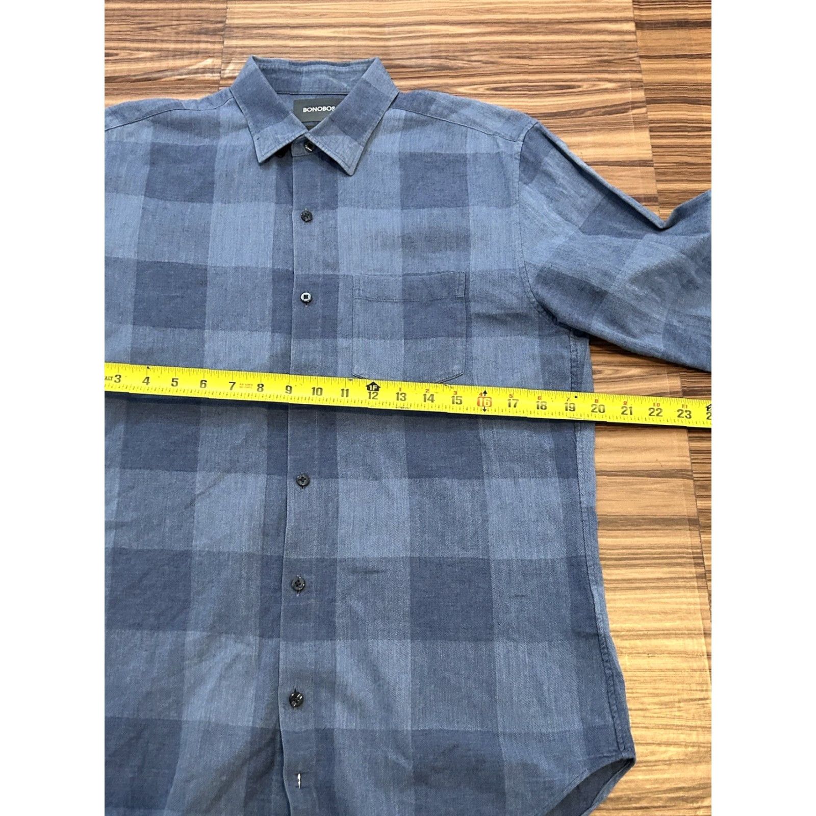 Bonobos Bonobos Slim Fit Button-Up Long Sleeve Men’s Blue Plaid M Shirt Men Size US M / EU 48-50 / 2 - 3 Thumbnail