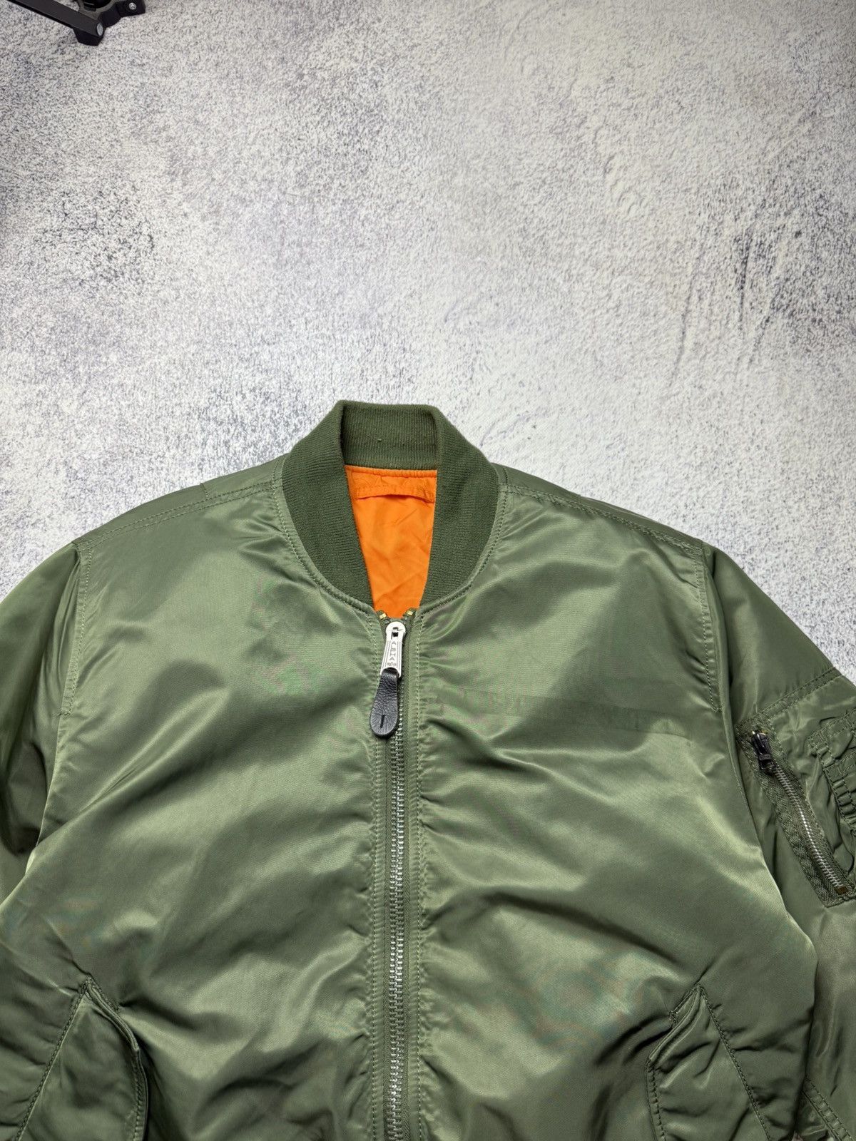 Alpha Industries Vintage Alpha Industries Green Bomber Jacket MA1 USA Size US M / EU 48-50 / 2 - 3 Thumbnail