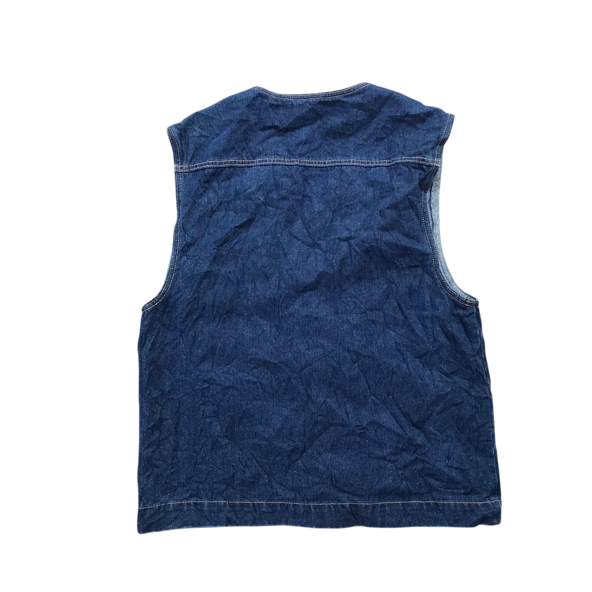 14th Addiction Distressed Denim Workwear Vest Denim Jacket / Medium Size Size US M / EU 48-50 / 2 - 4 Thumbnail