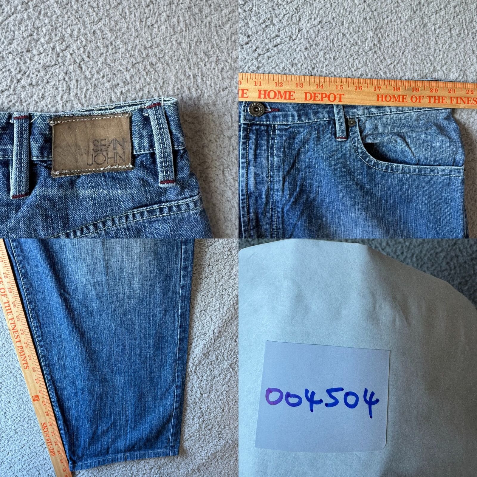 Sean John VINTAGE Sean John Jeans Mens 42 T Tall Blue Denim Straight Loose Hip Hop Grunge Special: 90s Theme Size US 42 / EU 58 - 8 Thumbnail