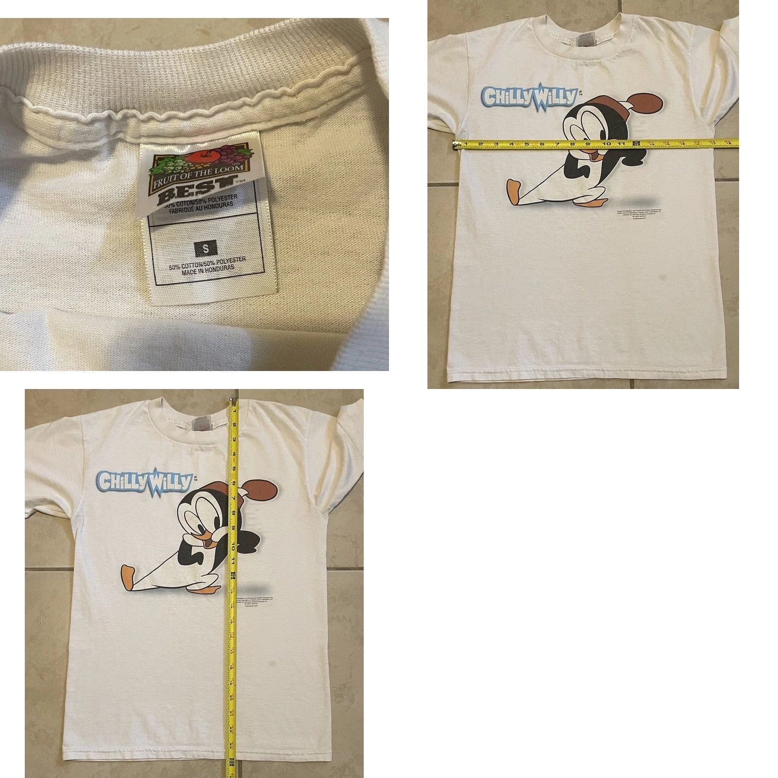 Vintage VINTAGE Chilly Willy Promo Shirt XS S Cartoon Funny TV Disney Warner Bros T-Shirt Men White Grunge 80s 90s Size US XS / EU 42 / 0 - 9 Thumbnail