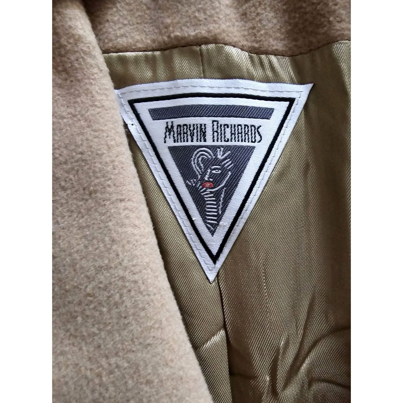 Vintage VINTAGE Marvin Richards Winter Trench Coat Women 10P Beige Wool Cashmere Lined 80s Designer"} Size L / US 10 / IT 46 - 2 Thumbnail