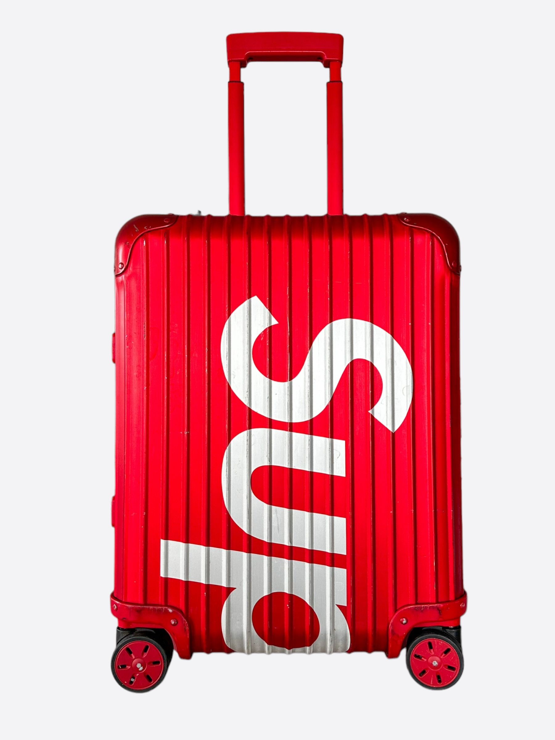 Supreme Rimowa Supreme Red & White Suitcase Topas Multiwheel 45L ...
