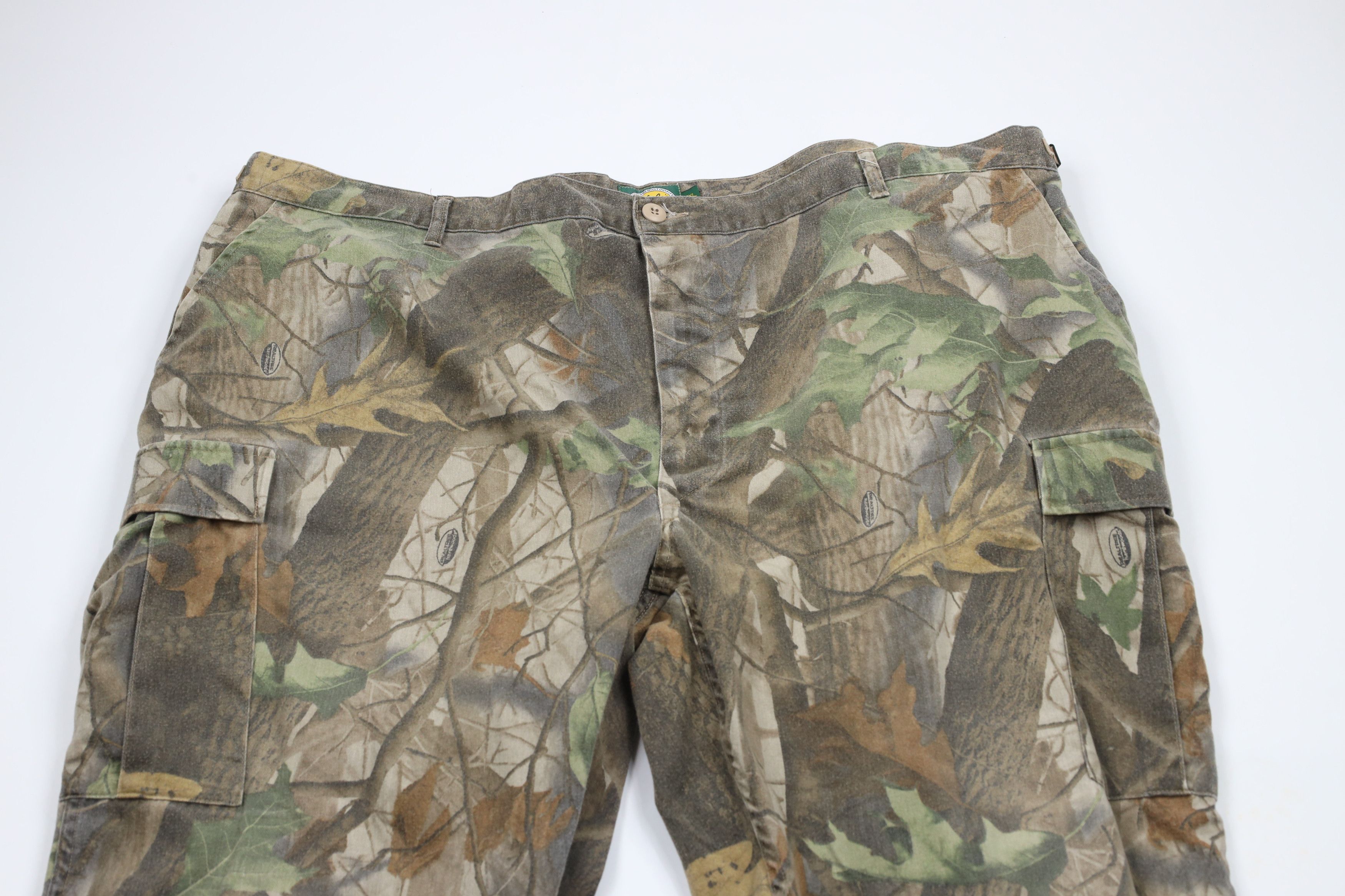 Cabelas × Vintage Vintage 90s Cabelas Realtree Camouflage Wide Leg Cargo Pants Size US 42 / EU 58 - 2 Thumbnail
