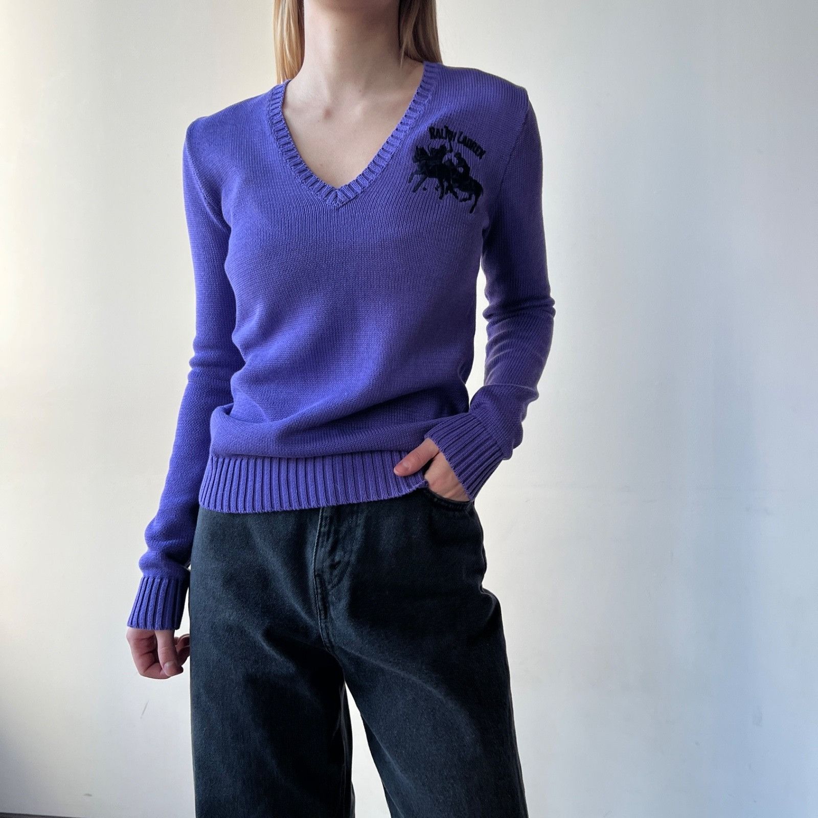 Ralph Lauren Sport Ralph Lauren Sport V Neck Sweater Big Pony 9927AC Size S / US 4 / IT 40 - 1 Thumbnail