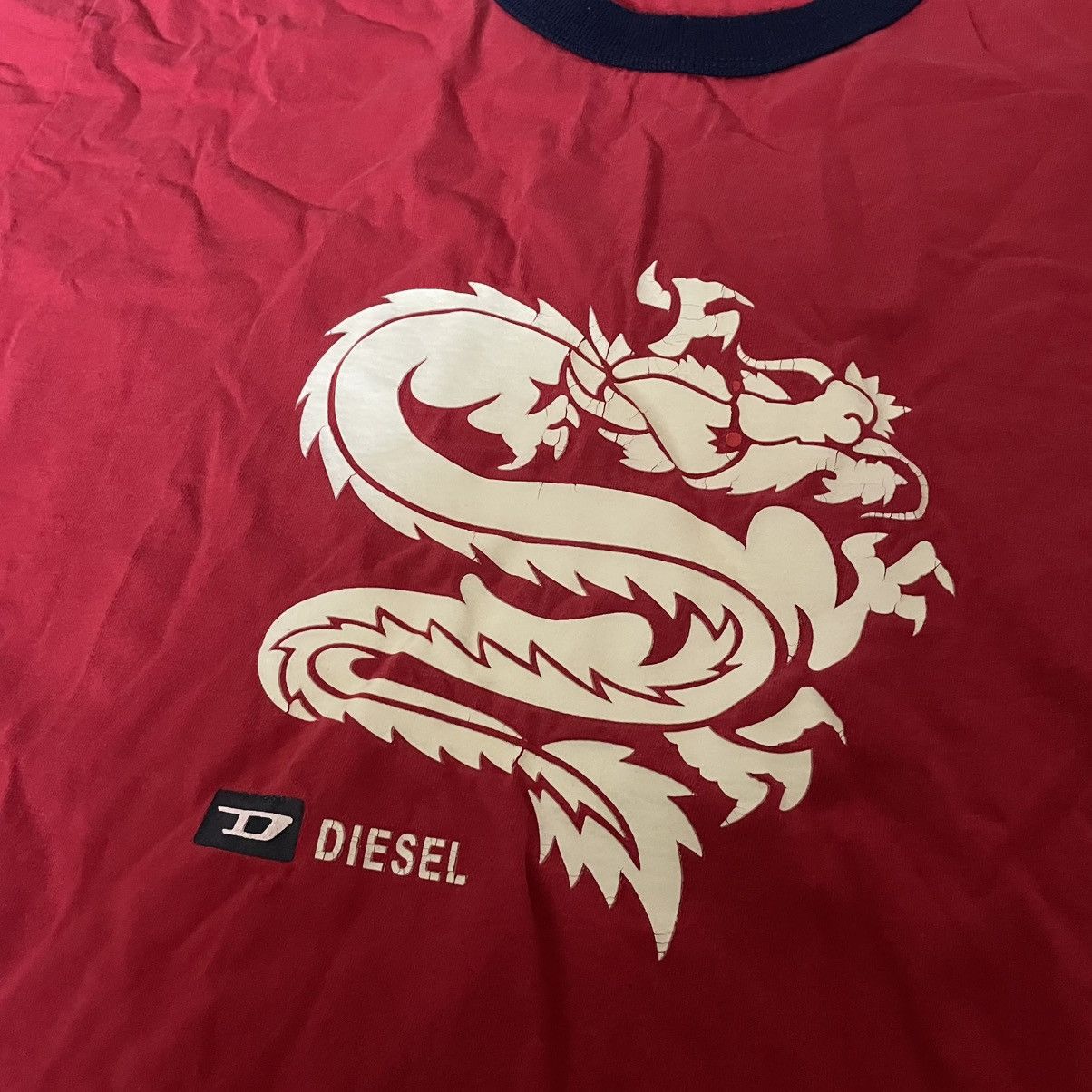 Diesel 90s Diesel dragon tee Shirt boxy baggy japan Crew ninja Y2K Size US L / EU 52-54 / 3 - 3 Thumbnail