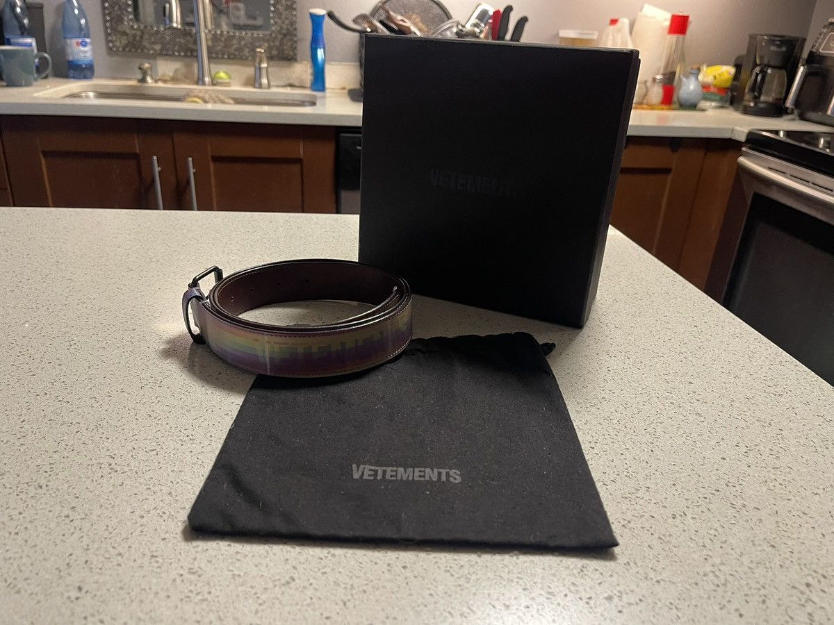 Vetements Vetements Holographic Rainbow Belt Size 30 - 1 Thumbnail