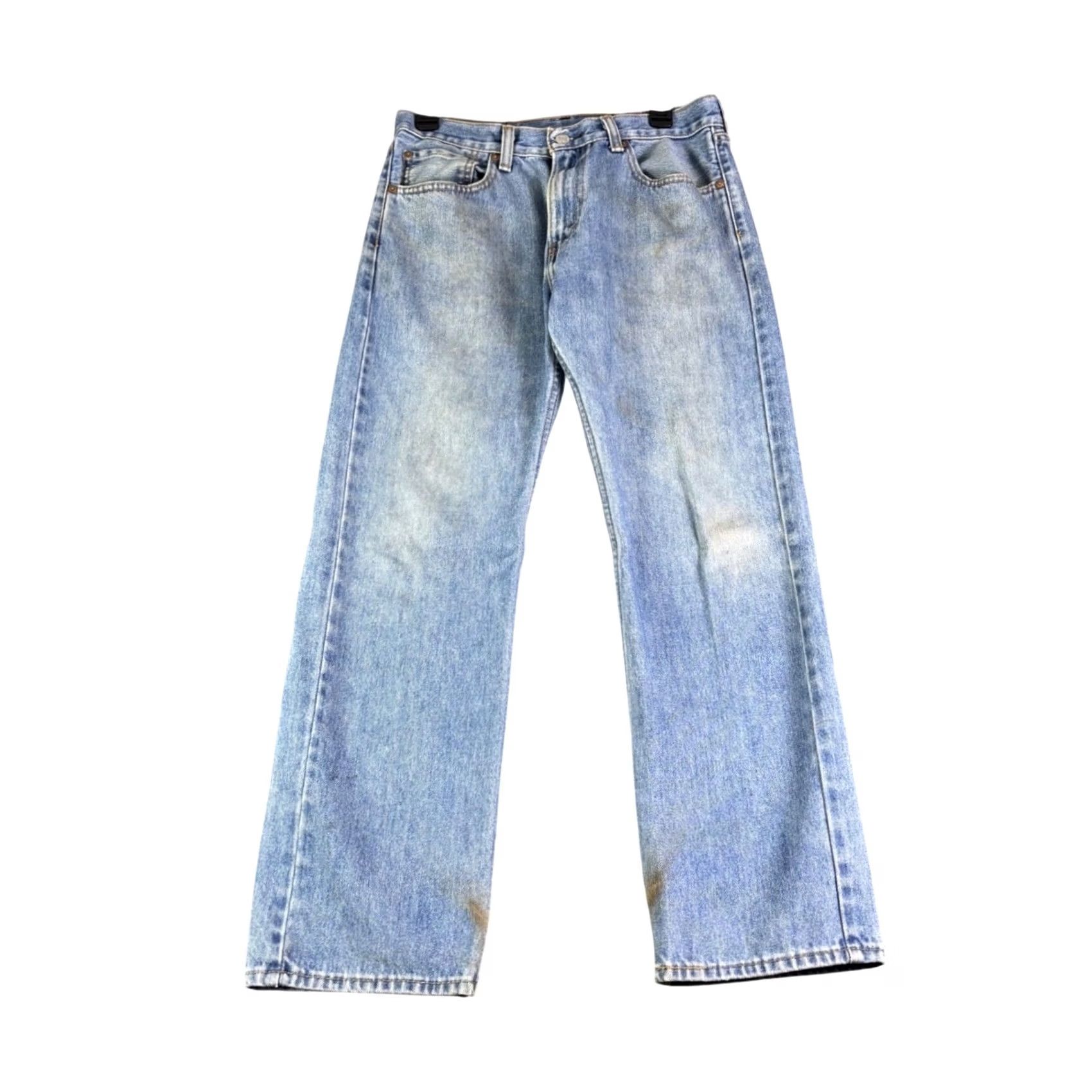 Levi's Levis 505 Regular Fit Straight Leg Light Wash Blue Denim Jeans Mens 30x29 Size US 30 / EU 46 - 2 Thumbnail