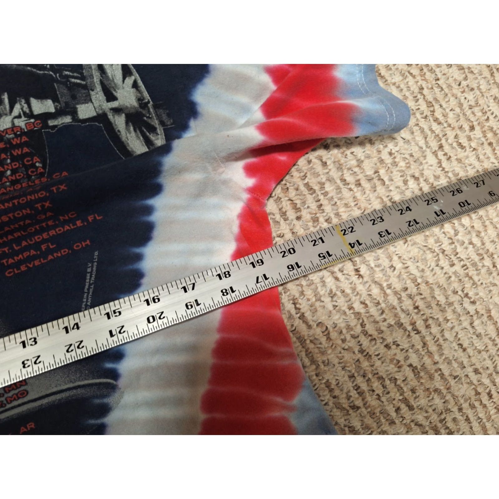 Anvil AC/DC Rock Band Tour Concert Shirt M Tie-Dye Red 100% Cotton Anvil Graphic Tee Men Short Sleeve Vintage? No Size US M / EU 48-50 / 2 - 4 Thumbnail