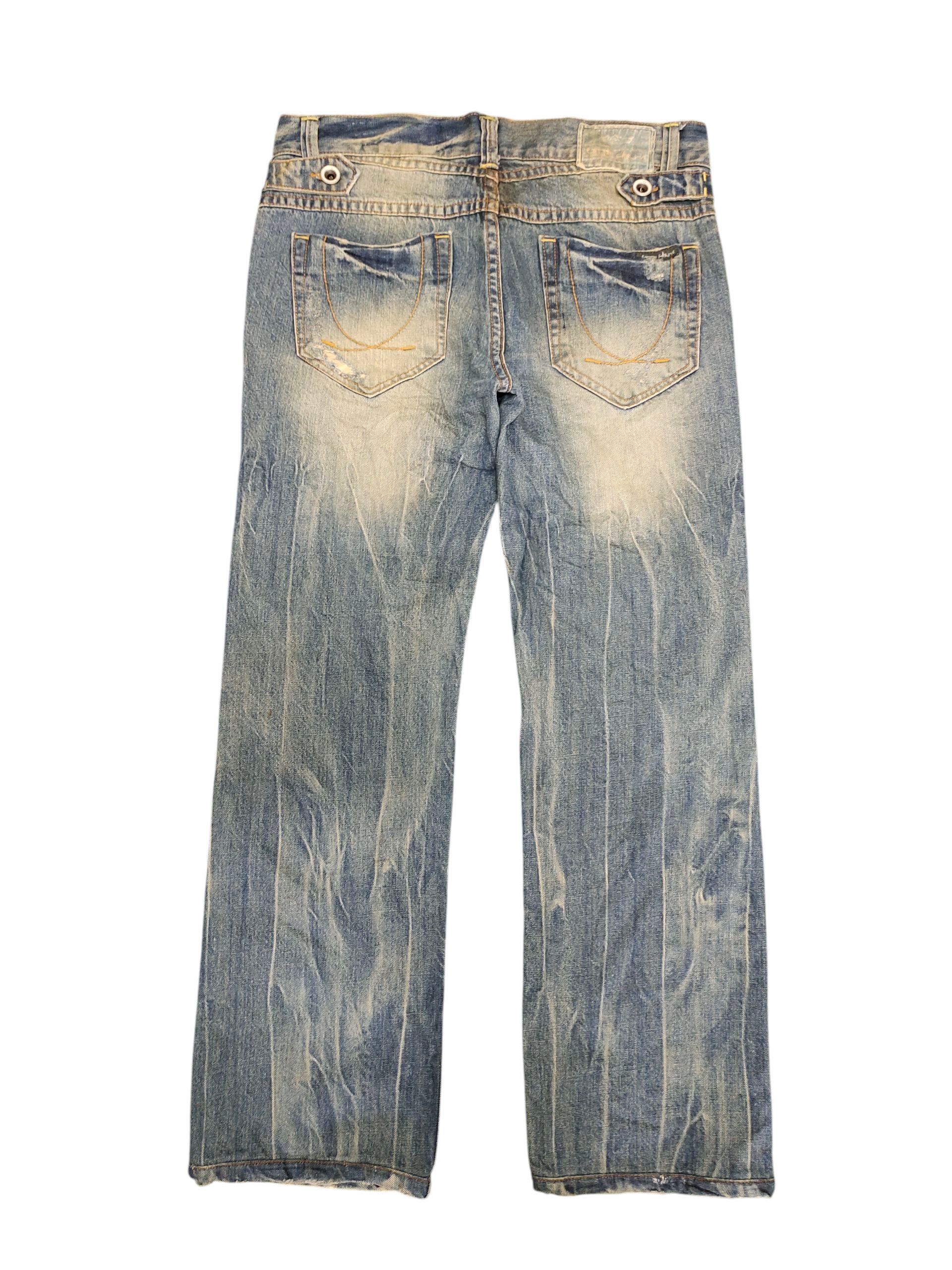 Tornado Mart Japanese Brand Cotton Farm Jeans - Clawmark Distress Rusty Size US 33 - 8 Thumbnail