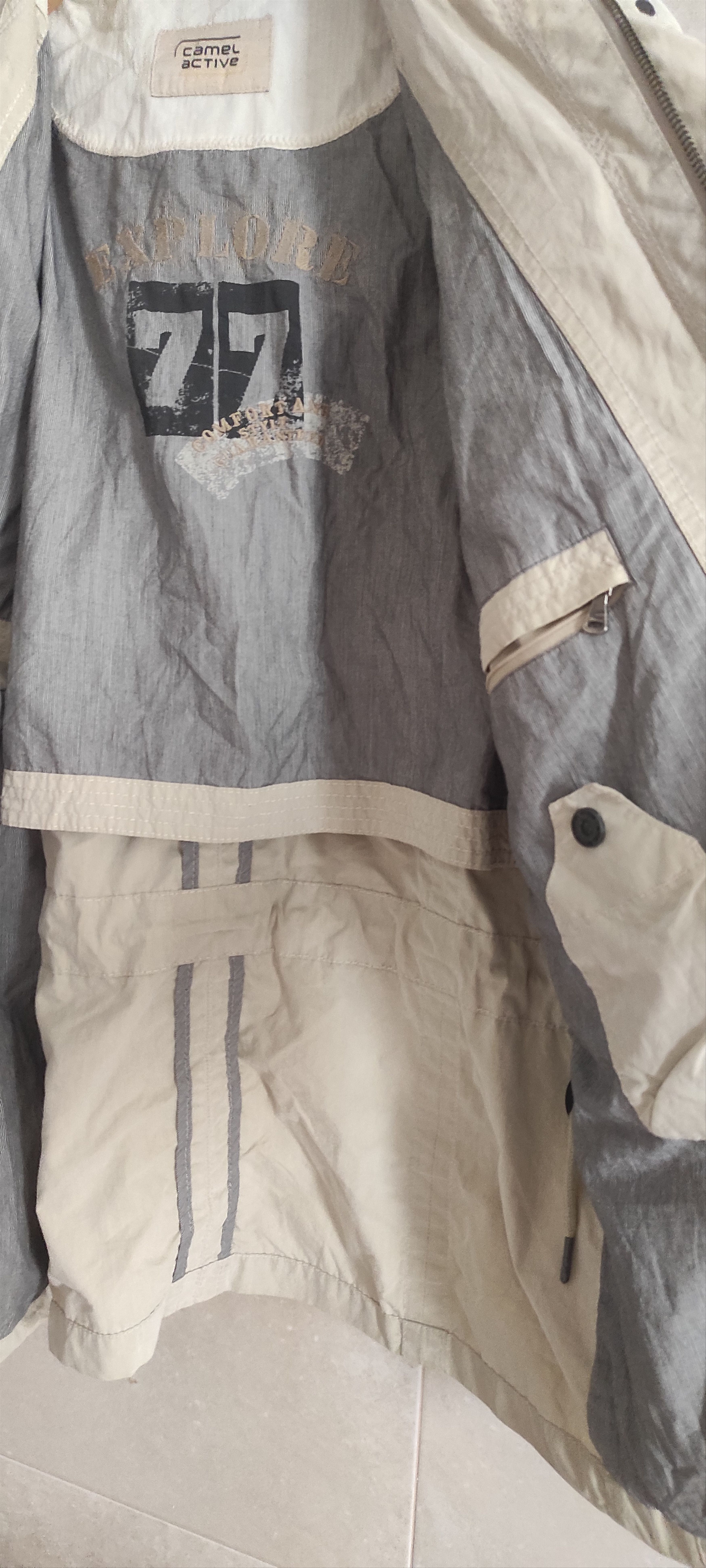Camel × camel active Camel Active Men's Jacket Beige Cotton Full Zipper Pockets Size US M / EU 48-50 / 2 - 8 Thumbnail