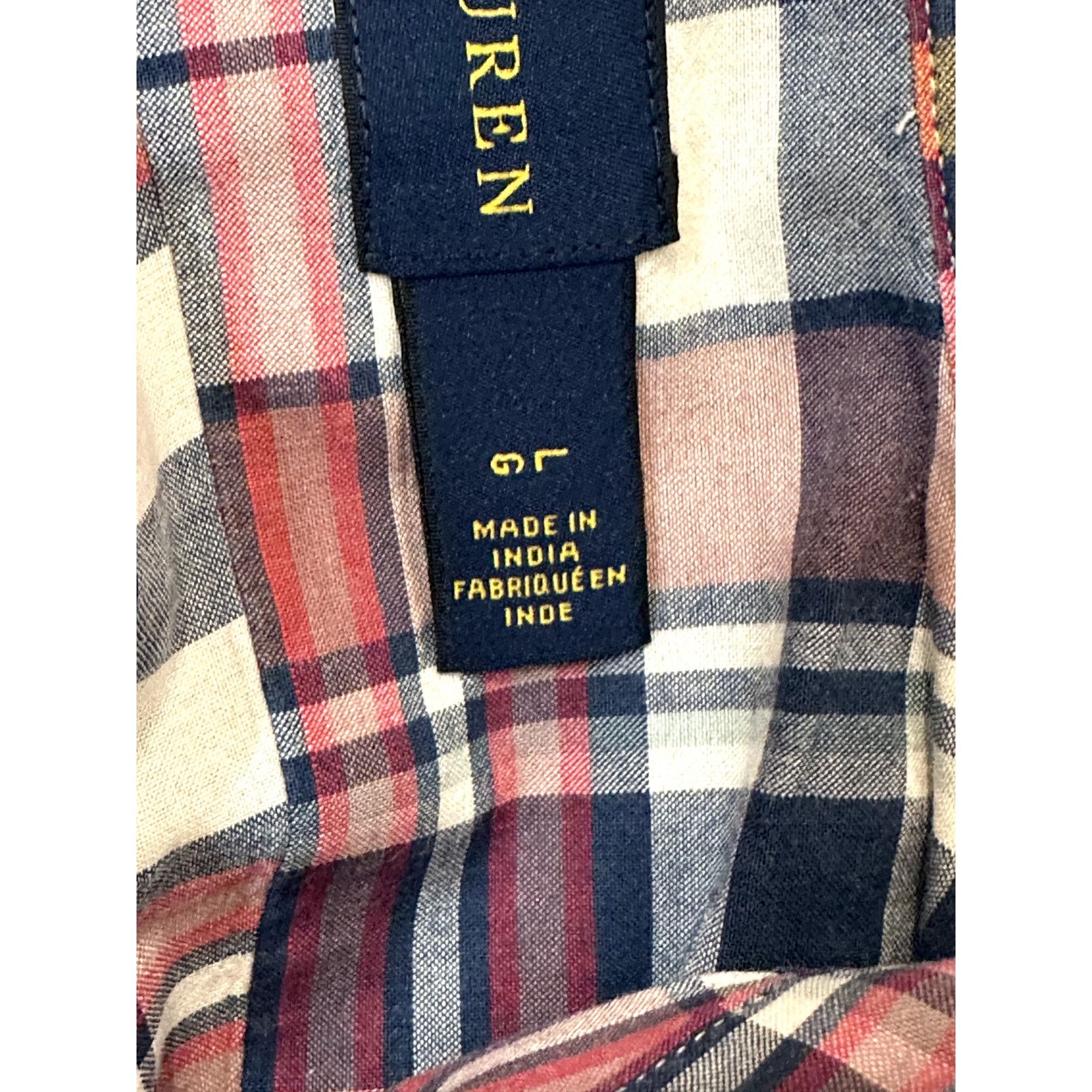 Ralph Lauren Ralph Lauren VTG Short Sleeve Plaid Button Down Cotton L Size US L / EU 52-54 / 3 - 8 Thumbnail