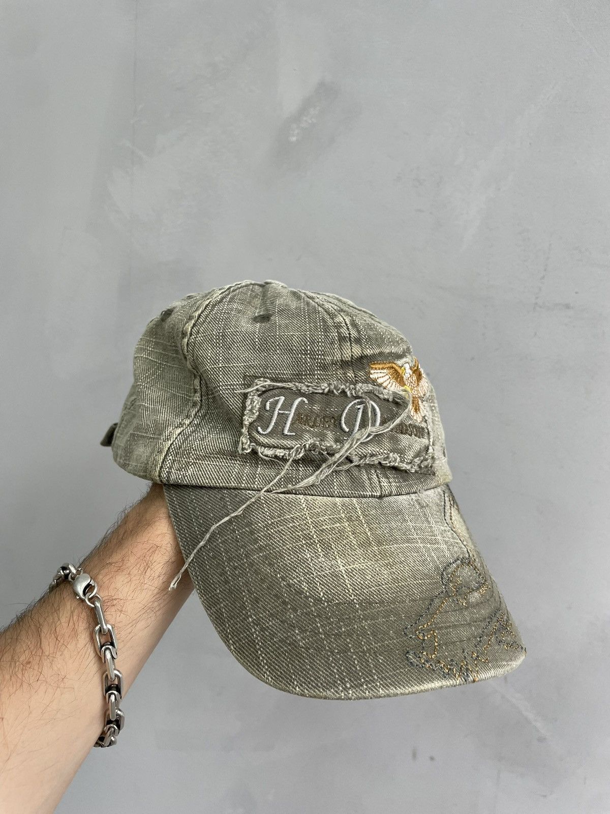 Harley Davidson VINTAGE HARLEY DAVIDSON Y2K RARE CAP HAT DISTRESSED 90s Size ONE SIZE - 2 Thumbnail