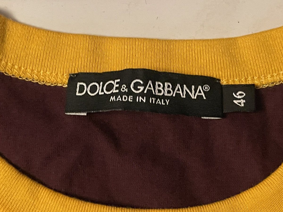 Dolce & Gabbana DOLCE & GABBANA DG Super King Cotton T-Shirt Red Yellow 46 Size US S / EU 44-46 / 1 - 4 Thumbnail