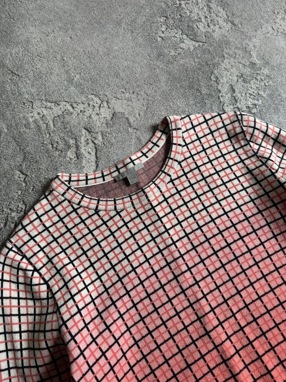 Cos × Designer COS S multicolour Chekered sweater jumper pullover knitwear Size S / US 4 / IT 40 - 2 Thumbnail