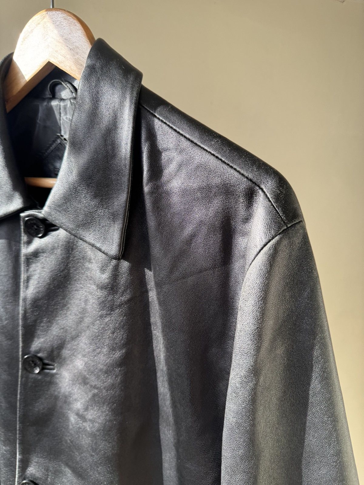 Balenciaga Balenciaga Nicolas Ghesquière Button Up Leather Jacket Size US L / EU 52-54 / 3 - 4 Thumbnail