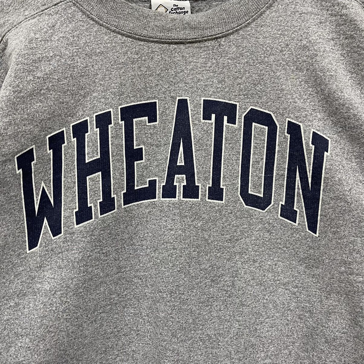 Vintage Vintage 90s Wheaton Illinois Sweatshirt Pullover Spellout Size US M / EU 48-50 / 2 - 2 Thumbnail