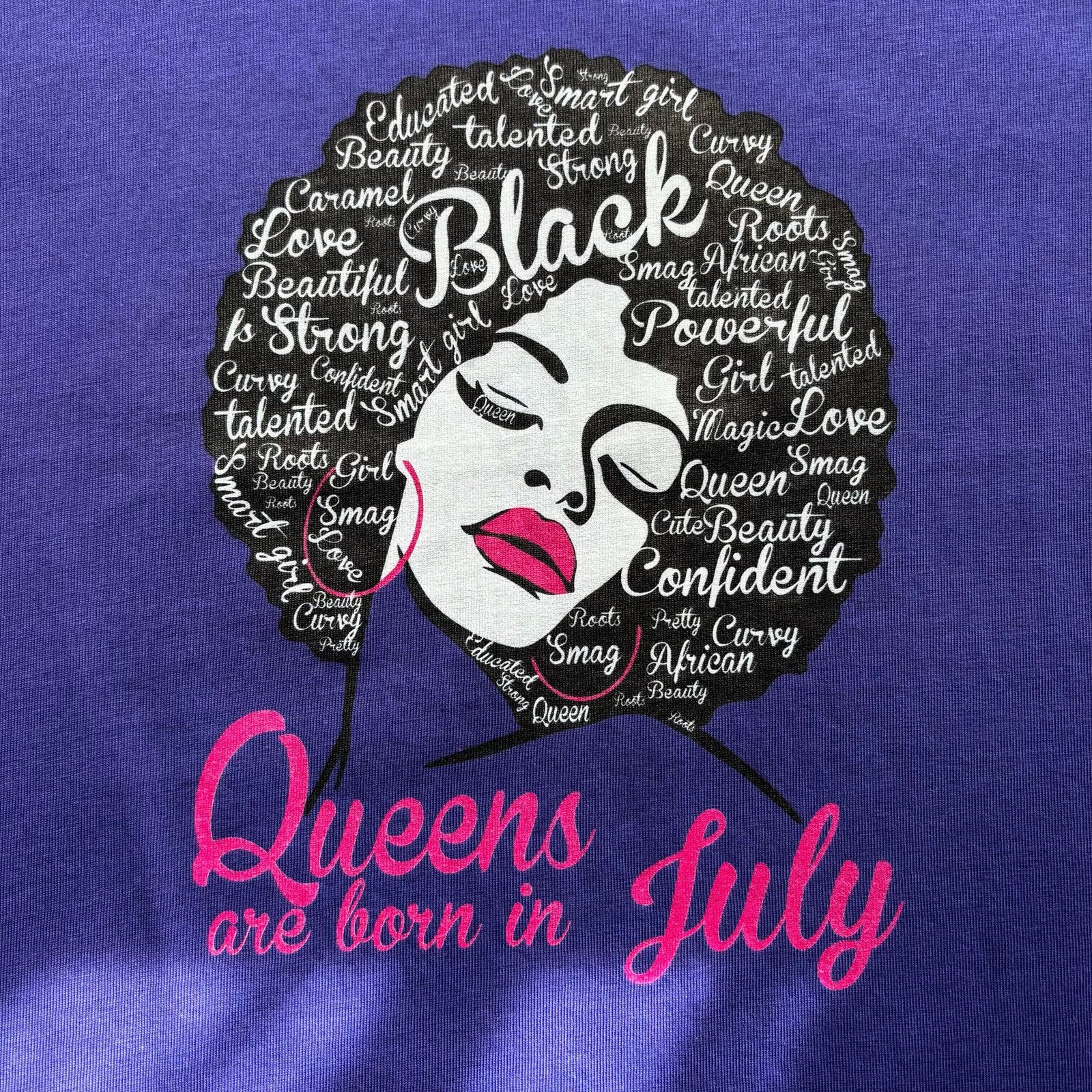 Other Spreadshirt Purple Queens Are Born in July Graphic Tee XXL Size XXL / US 16-18 / IT 52-54 - 3 Thumbnail