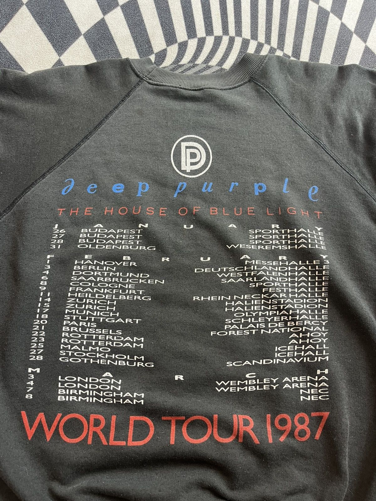 Band Tees Vtg Deep Purple The House Of Blue Light World Tour 1987’s Size US L / EU 52-54 / 3 - 14 Thumbnail