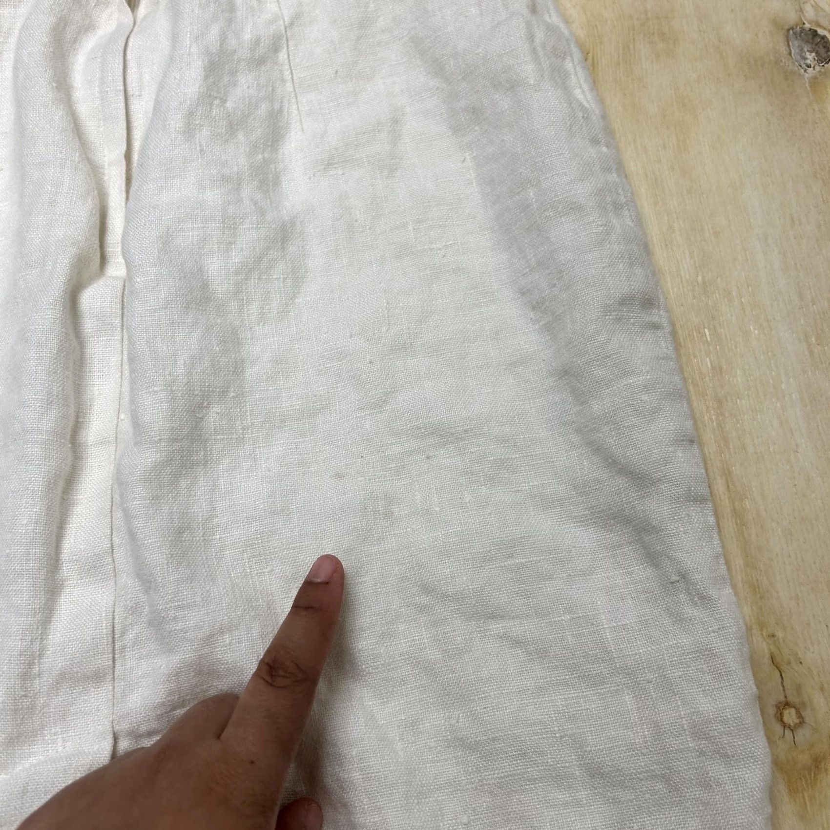 Vintage VINTAGE Tina Hagen Skirt Womens Small White Linen Pencil Knee Length USA Summer Size 28" / US 6 / IT 42 - 5 Thumbnail