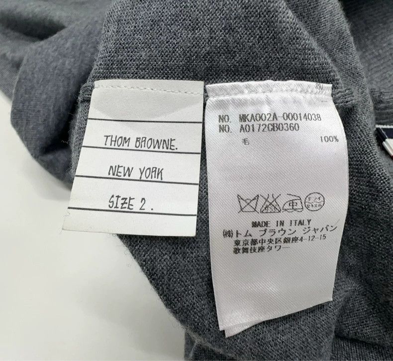 Thom Browne Thom Browne Medium gray striped round-neck long-sleeved swe Size US M / EU 48-50 / 2 - 2 Thumbnail