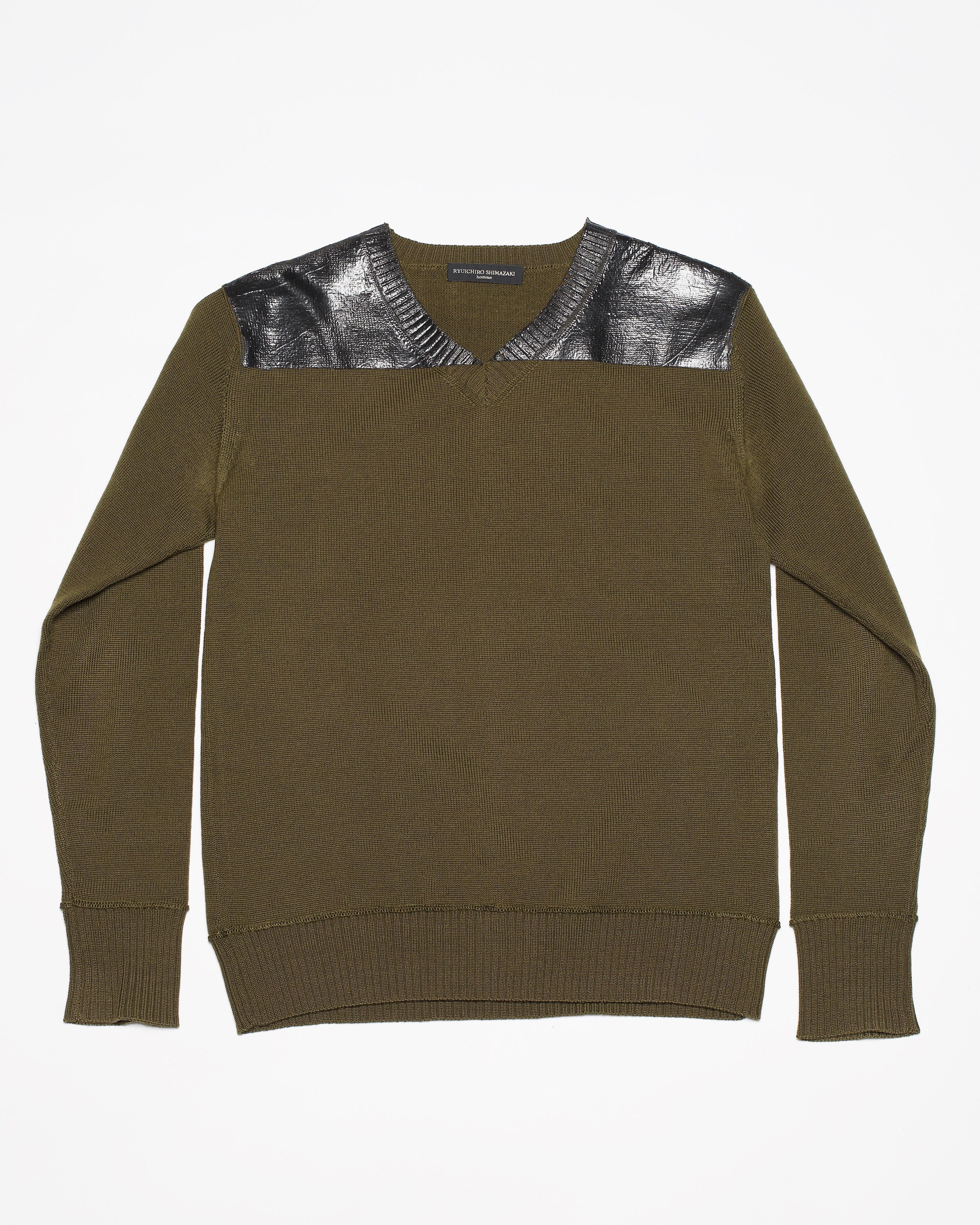 Ryuichiro Shimazaki Ryuichiro Shimazaki Coated V-Neck Sweater Size US L / EU 52-54 / 3 - 1 Thumbnail