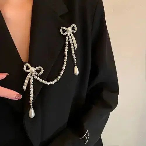 Cowboy Equipment × Vintage Elegant Imitation Pearl Tassel Pin Brooch Size ONE SIZE - 2 Thumbnail