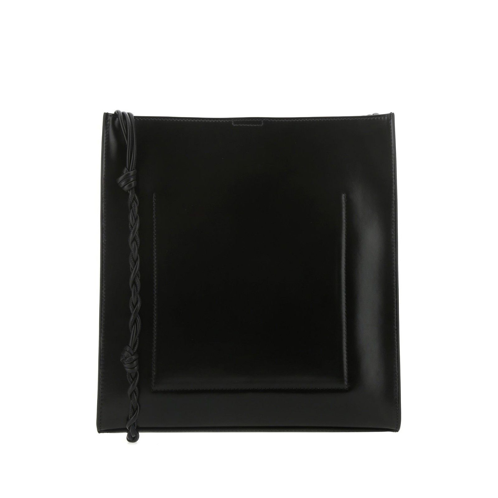 Jil Sander JIL SANDER Tangle Large Black Leather Shoulder Bag New Size ONE SIZE - 3 Thumbnail
